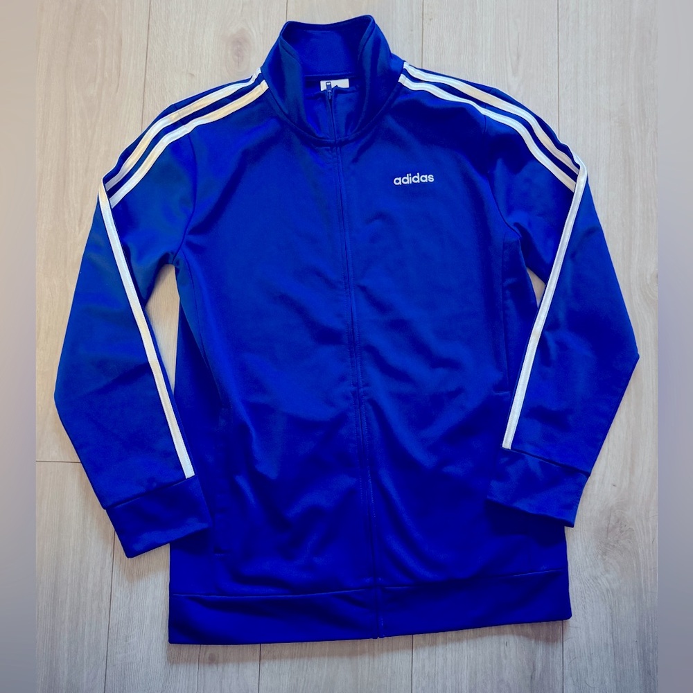 Adidas Track Jacket~Boys Size Large~ Royal Blue